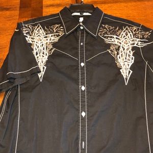 ROAR embellished biker shirt shirt sleeve XL